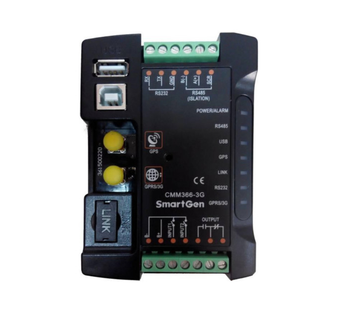 SmartGen CMM366-3G – модем для хмарного моніторингу, WCDMA 3G або GPRS 2G, підключення до хмарного сервера