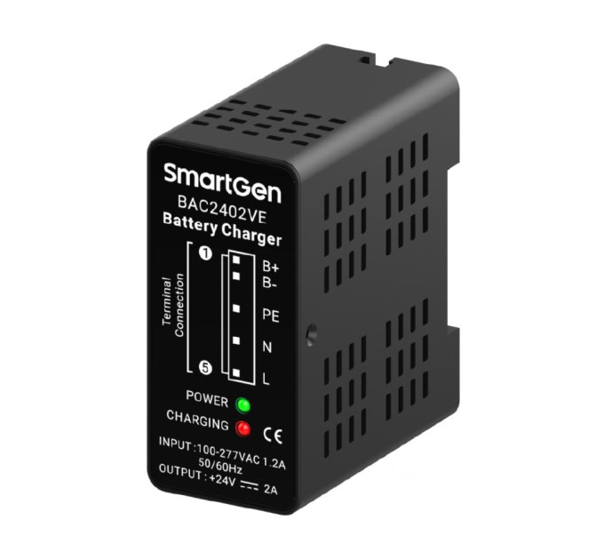 SmartGen BAC2402VE (24V/2A, 90-305VAC, 45/65Hz) Mini battery charger