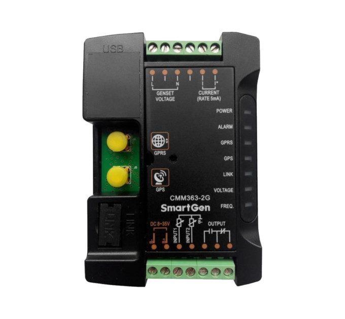 SmartGen CMM363-2G - Модем моніторингу у хмарі, що працює по бездротовій мережі GPRS 2G та підключається до хмарного сервера.