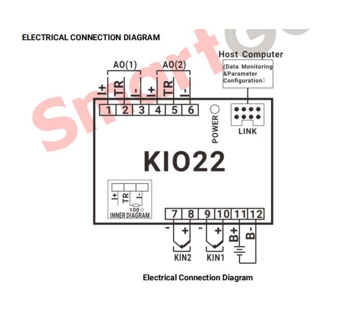 SmartGen KIO22 - модуль перетворення типу K термопари на струм 4-20 мА.