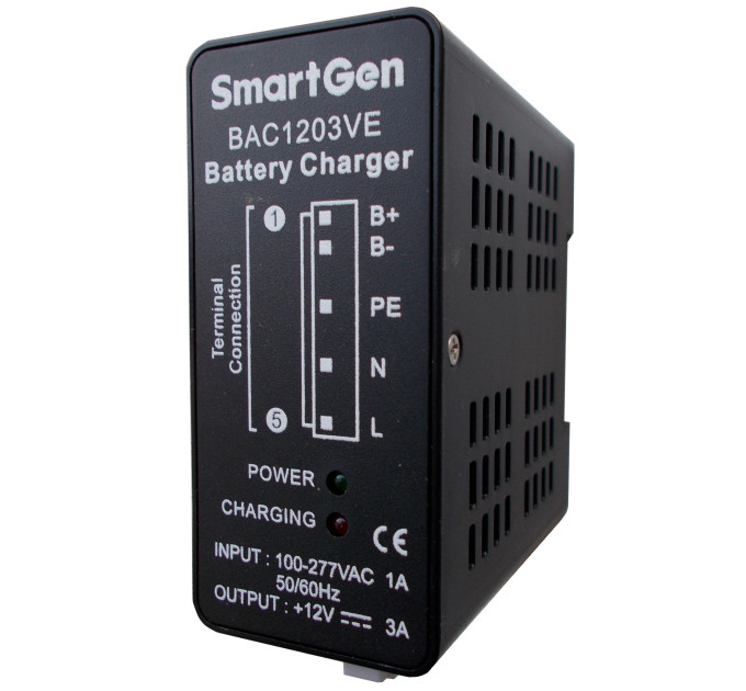 SmartGen BAC1203VE (12V/3A, 90-305VAC, 45/65Hz) Mini battery charger