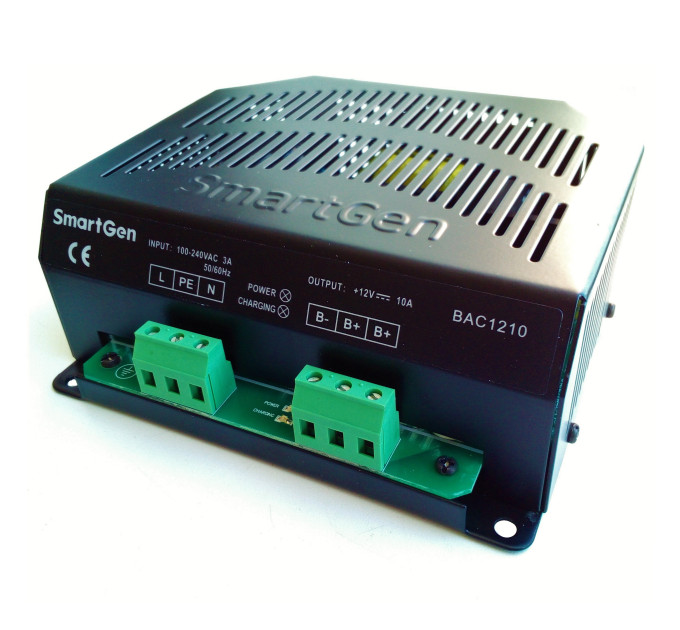 SmartGen BAC1210-12V (12V/10A, 90-280VAC 50/60Hz) зарядний пристрій акумулятора генератора