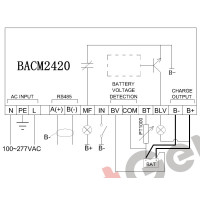 SmartGenBACM2420 Зарядний пристрій, підходить для акумуляторів 24 В або 12 В, максимальний струм заряду 20 А