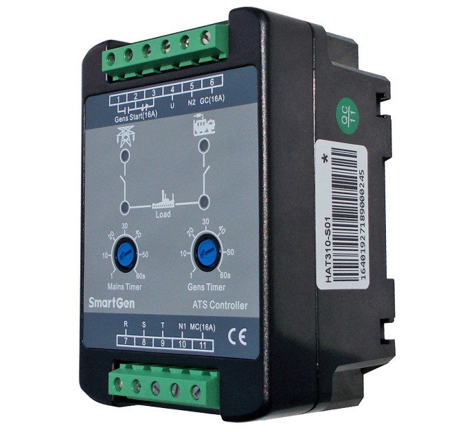 SmartGen HAT310-S01 ATS Контролер 120/240VAC, 50-60Hz, 1-3 фазова версія