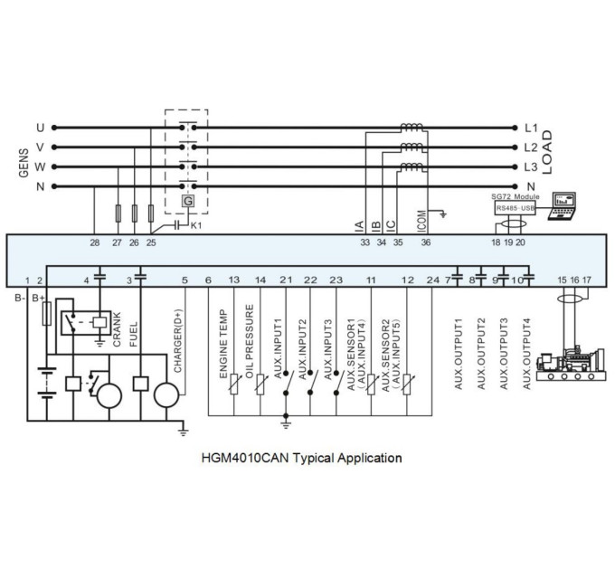 SmartGen HGM4010CAN Контролер генератора
