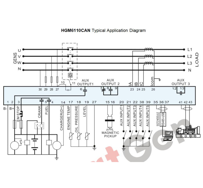 SmartGen HGM6110CAN Контролер генератора