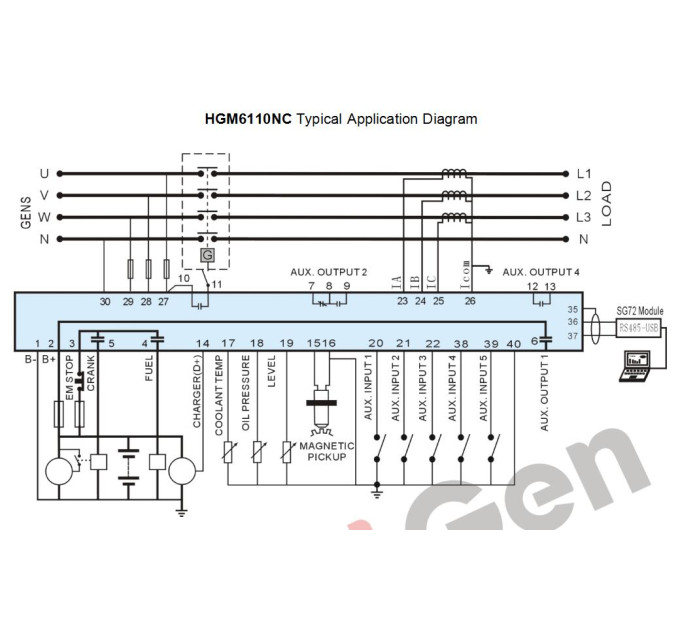 SmartGen HGM6110N Контролер генератора