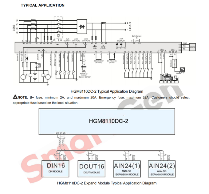 SmartGen HGM8110DC-2 Контролер генератора