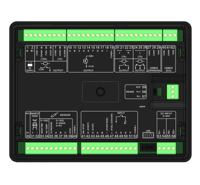 SmartGen HMC6000B - контролер головного приводу та основного генератора для морських суден.