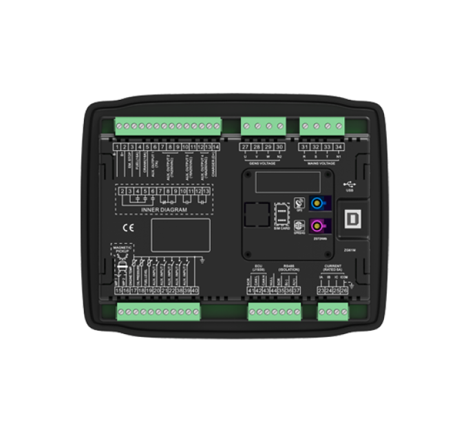 SmartGen HGM6120N-4G Система одного головного мережевого джерела і одного генератора